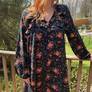 Missguided- Floral Shift Dress, SIZE: US 4